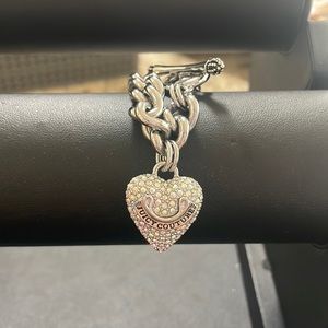 Juicy Couture Banner Small Heart Pave Bracelet